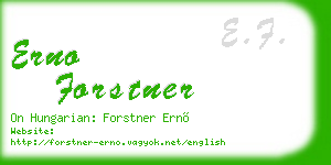 erno forstner business card